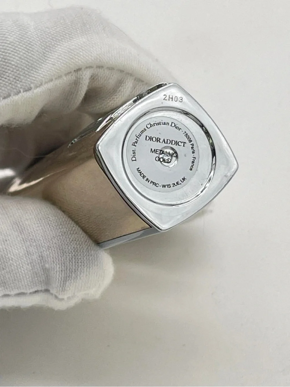 Dior Gold and Silver Logo Lipstick Holder
